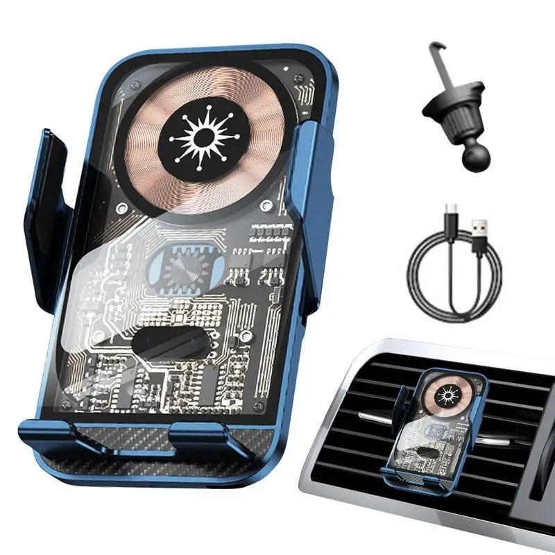 

Wireless Car Charger 2 In 1 Car Phone Mount For Fast Charging Anti Fall And Stable Phone Holder Universal Accessory For Auto