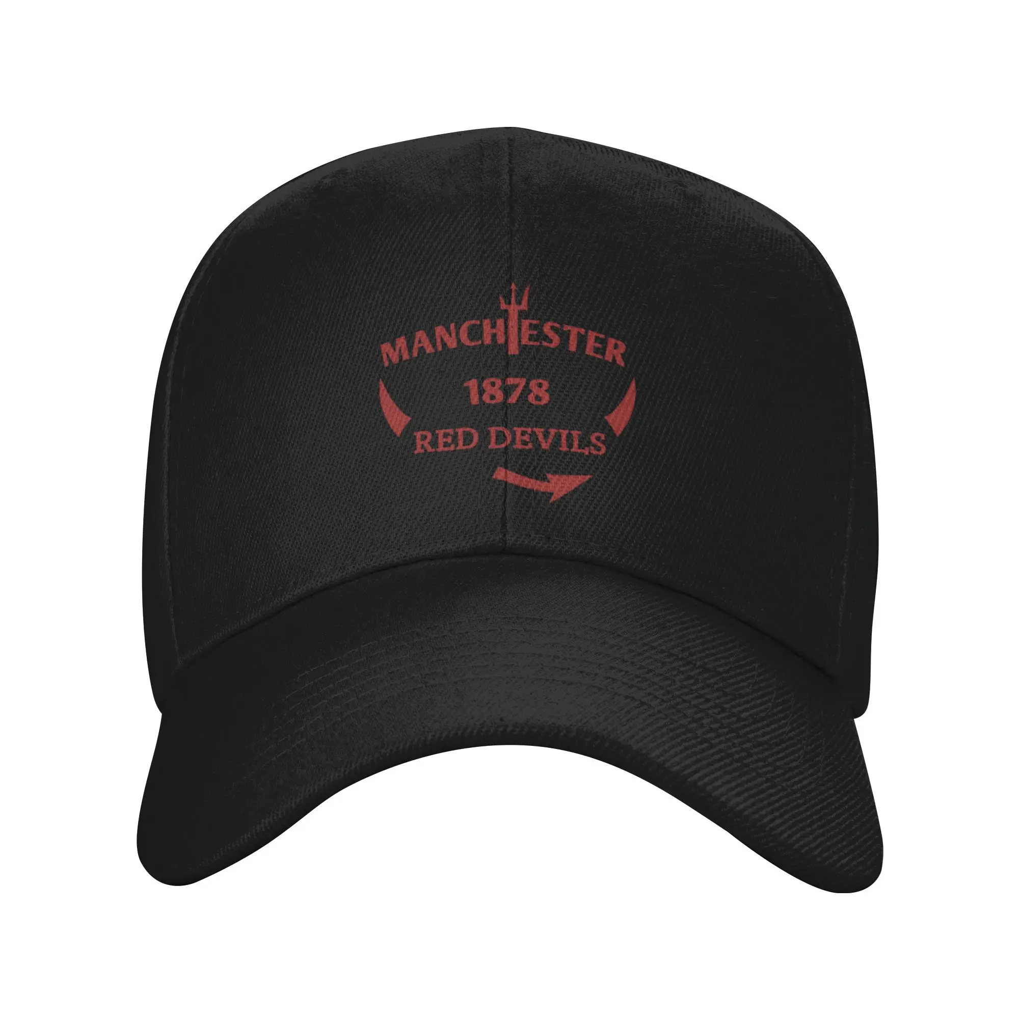 Фото Дьяволы Манчестер, Манчестер красные бейсболки Snapback Модные бейсболки Дышащие повседневные кепки унисекс для улицы №4