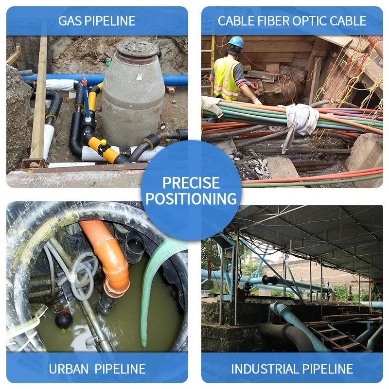 PQWT-GX700 устройство для обнаружения подземных труб металлов и кабелей на глубину 6 м