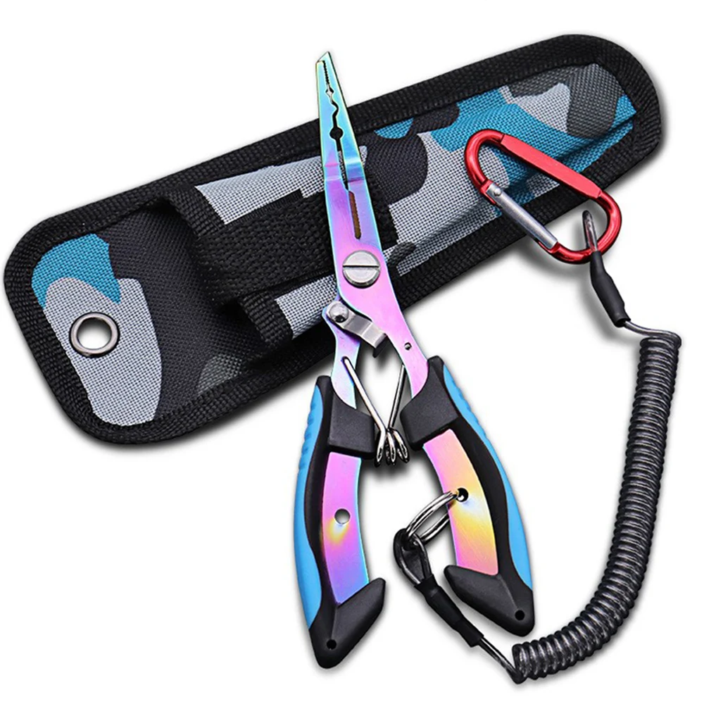 Multifunctional Lure Pliers Titanium Stainless Steel Control Scissor Hook Wire Cutter Braided Pe Line Remove Tackle Accessories