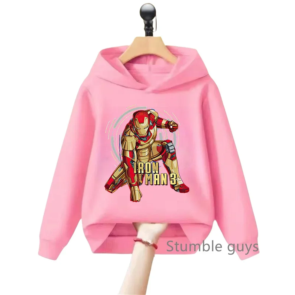 Повседневная толстовка из полиэстера для детей топ унисекс с рисунком аниме Marvel