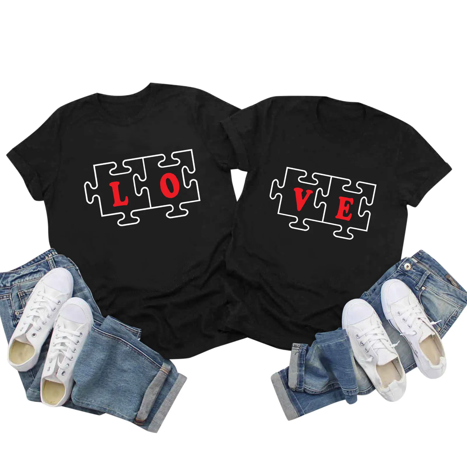 

Womens Fashion Valentine's Day Short Sleeve Crew Neck Top Tee Shirt Sparkly Long Sleeve Top V Neck Cotton T Shirts for Women