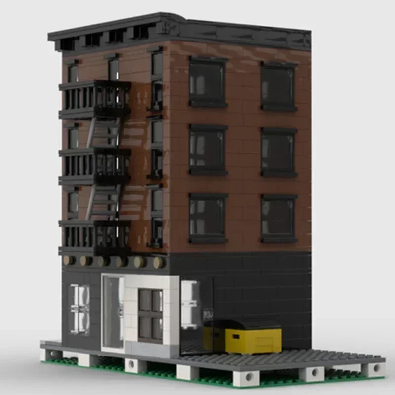 Moc Building Bricks Модель городского вида на улицу Нью-Йорк Квартира Технология