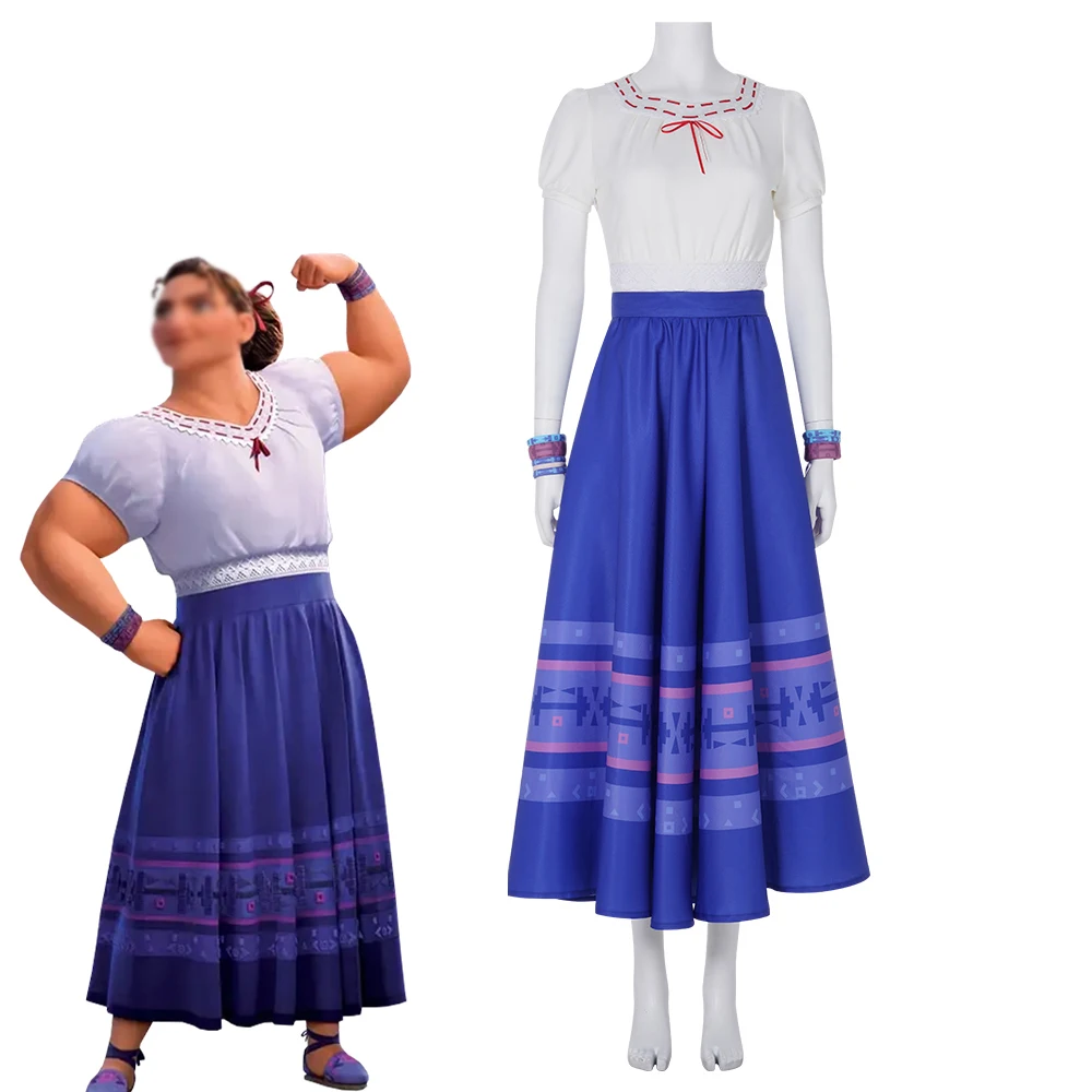 

Luisa косплей аниме костюм женский элегантный топ юбка костюм с браслетом Хэллоуин вечерние бальное платье комикс с платье принцессы