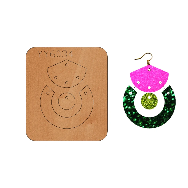 

Earring mold knife model YY6034 is suitable for all cutting machines on the market die cuts