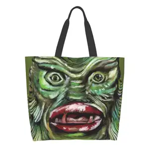The Creature From The Black Lagoon Printed Casual Tote Large Capacity Handbags Creature From The Black Lagoon Creature