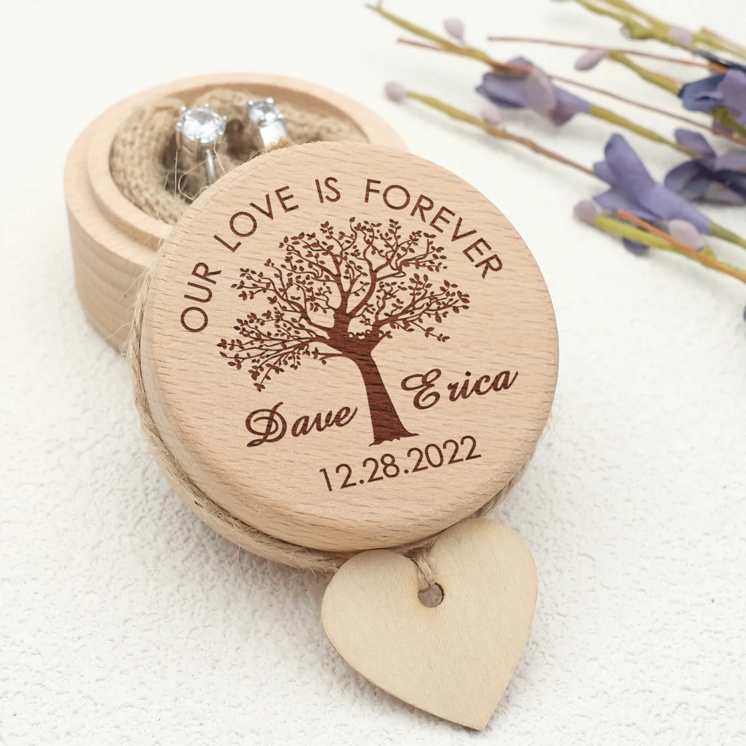 

Personalized Rustic Wedding Ring Box Keepsake Ring Pillow Wooden Ring Box Jewelry Holder Wedding Ring Bearer Box Engagement Box