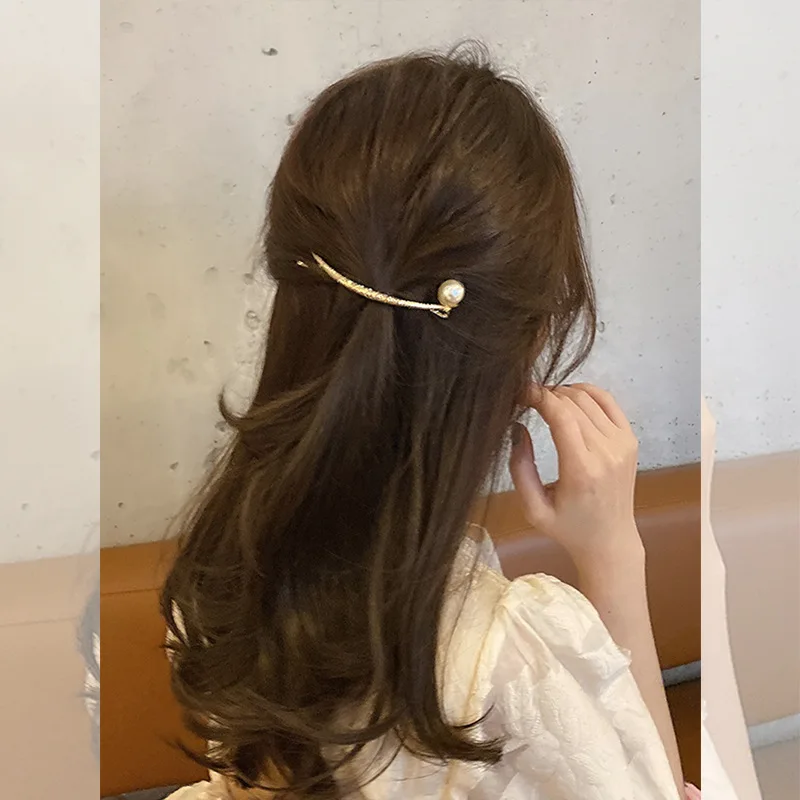 Заколки для волос геометрической формы в стиле ретро с золотым и серебряным