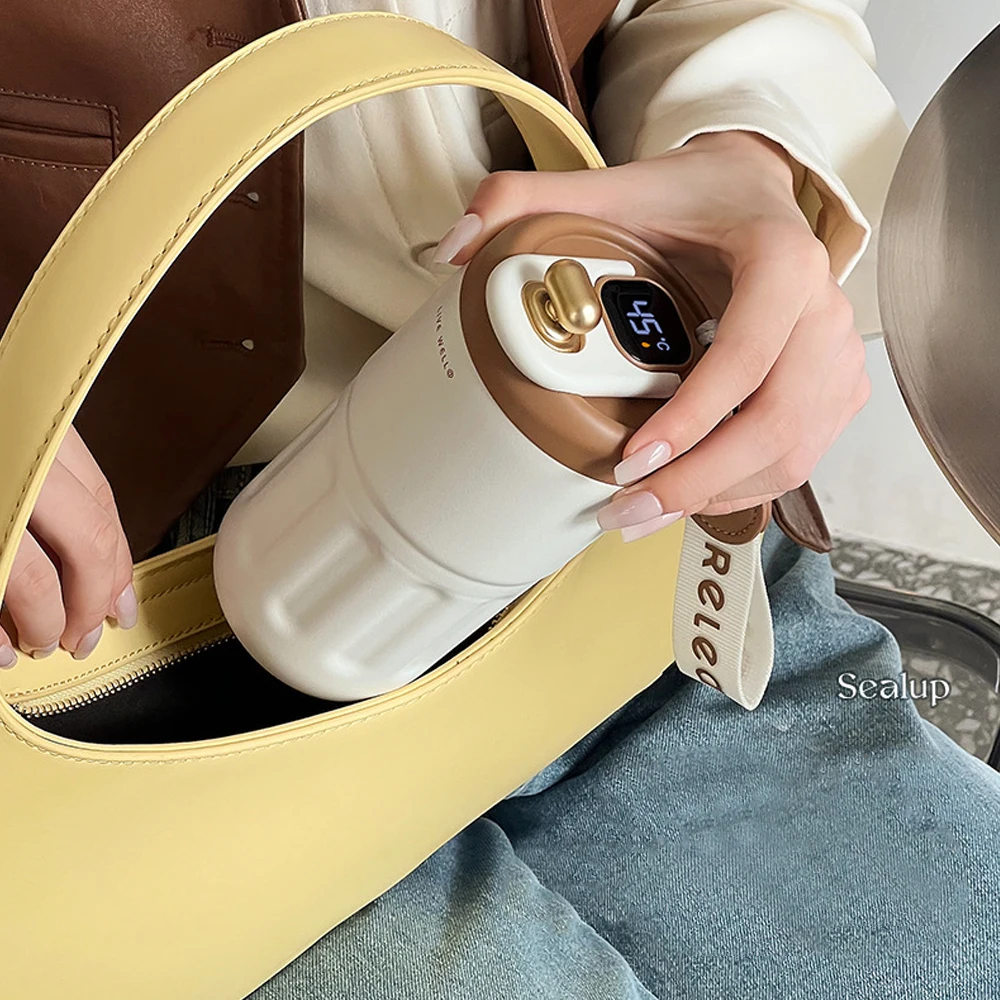 Digital Display Thermos Keeps Cold And Heat Vacuum Travel Po