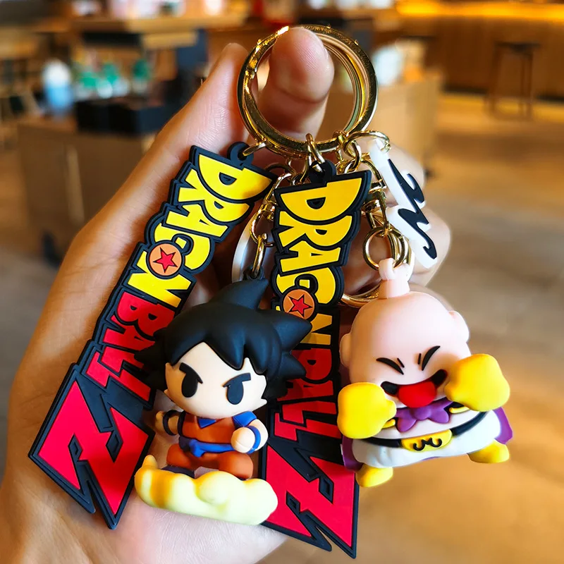 

Anime Dragon Ball Son Goku Master Roshi Keychain Cute Doll Keyring Fashion Couple Bag Ornament Key Chain Car Pendant Gift