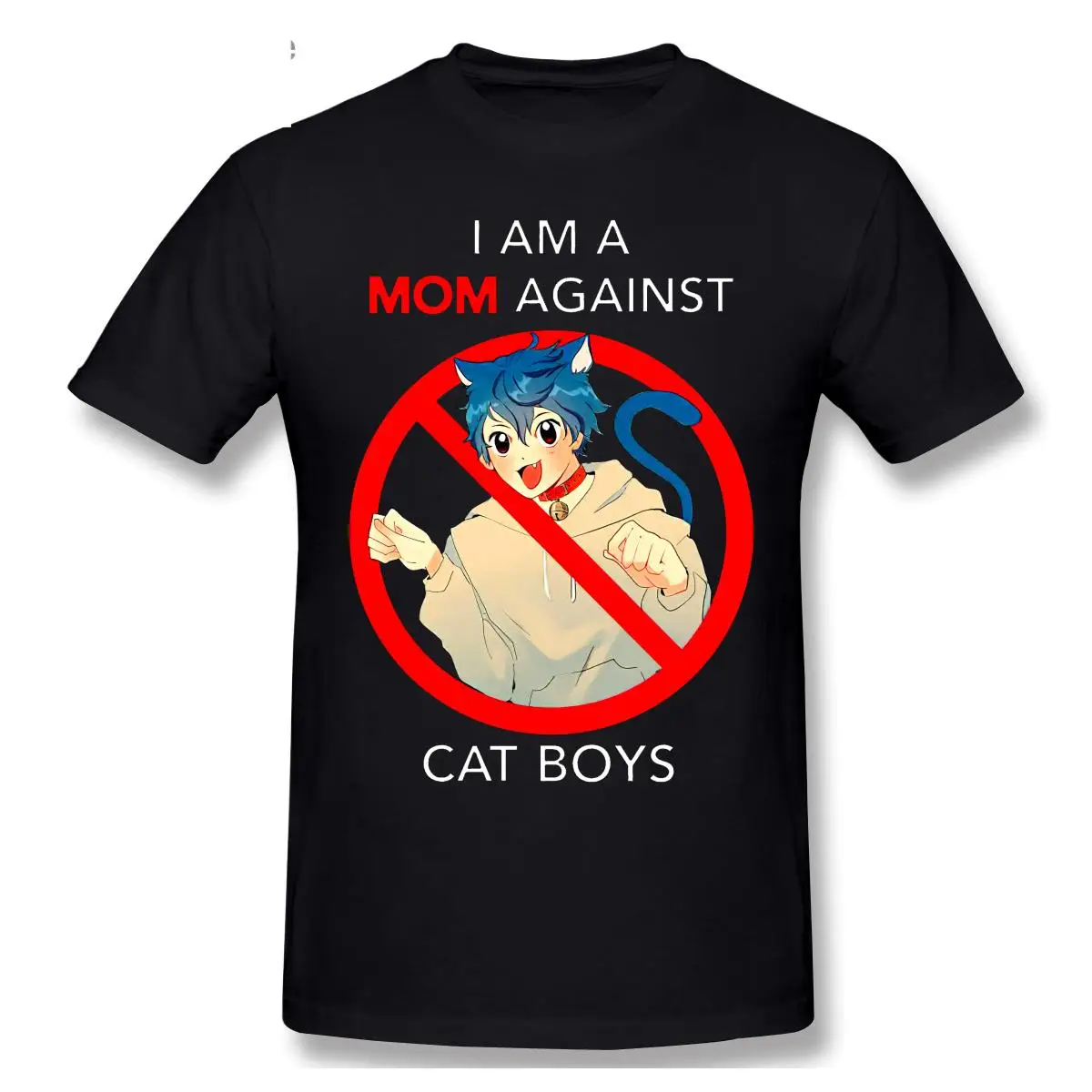 

I Am A Mom Against Cat Boys Unisex Kawaii T Shirt Men Women Funny Anime TShirt Adult Cute Classic T-shirts Cotton Womens Top