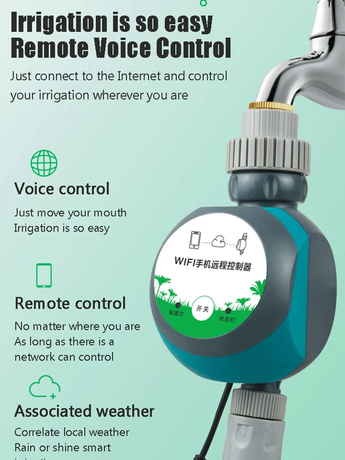 Tuya Drip Irrigation System Wifi Automatic Watering Timer Watering Valve Garden Wifi Smart Watering Work With Alexa Google