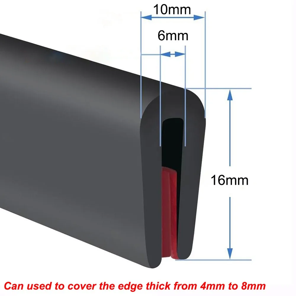 

Резиновая уплотнительная лента для защиты кромок 3 метра