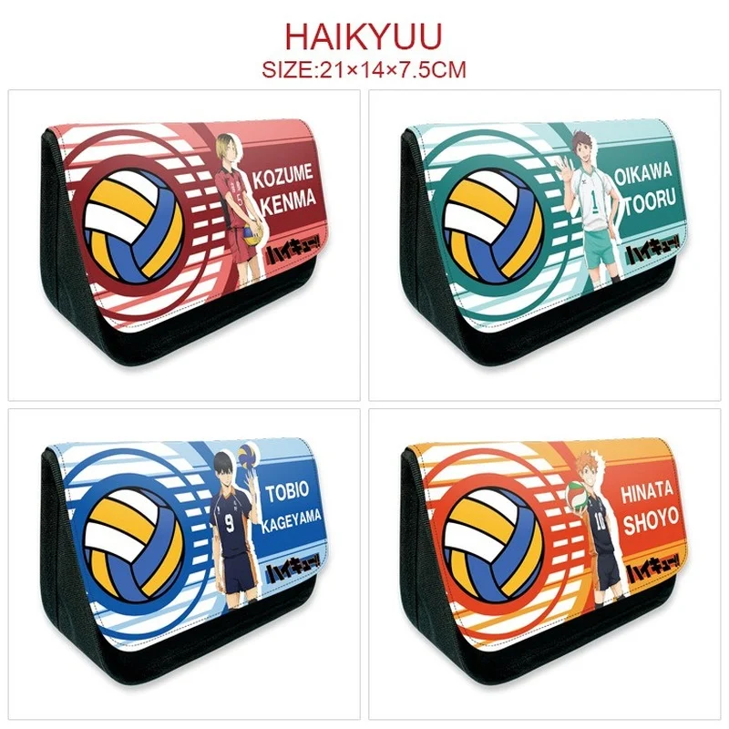 

Haikyuu Anime Pencil Cases Kenma Kozume Yaku Morisuke Pencil Bags Cartoon Pencil Pouch Cute Student Stationery School Supplies