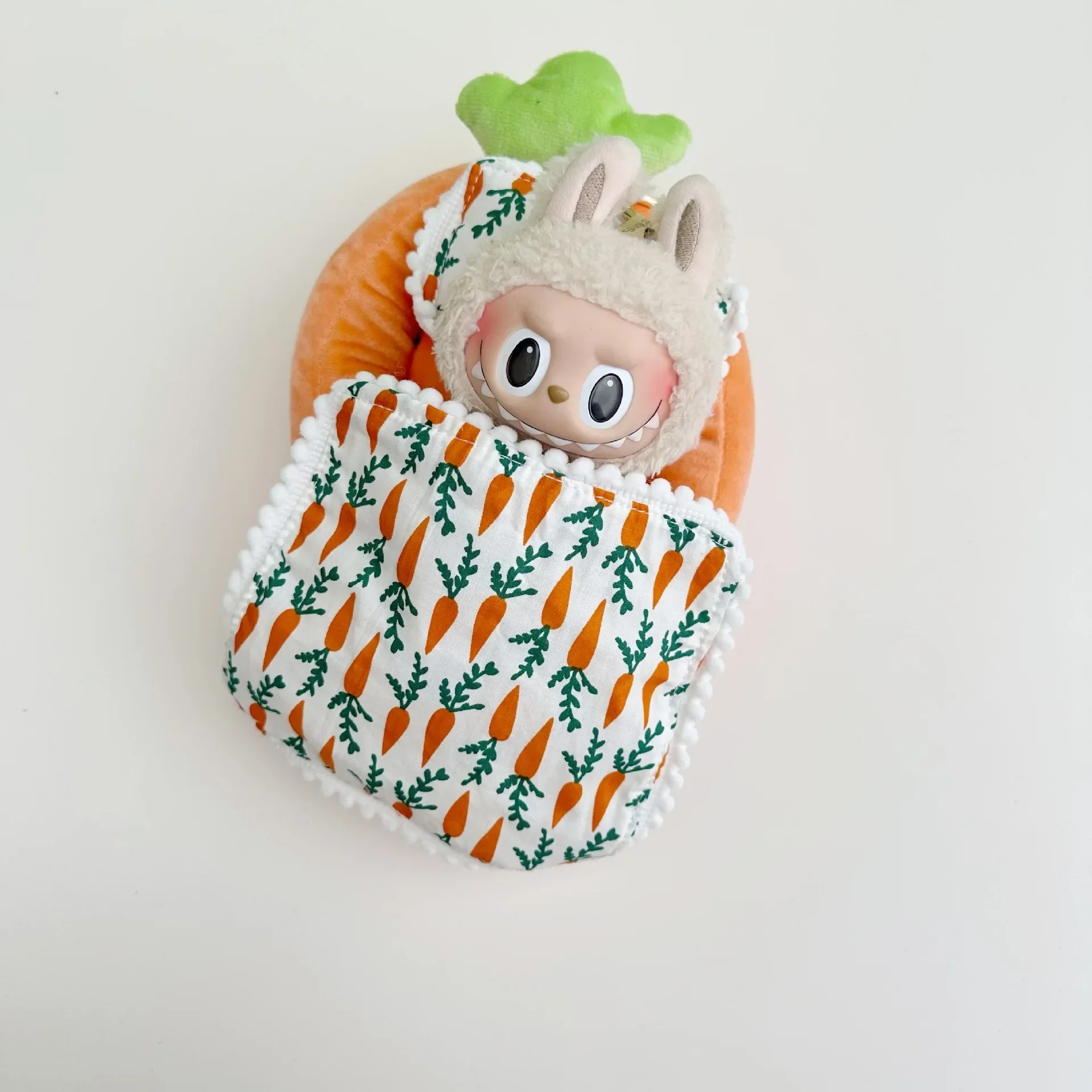 17 см постельное белье Labubu комплект из 3 предметов плюшевая кукольная одежда с