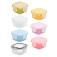 7pcs multi function sauce boxes portable food containers condiment containers mixed color