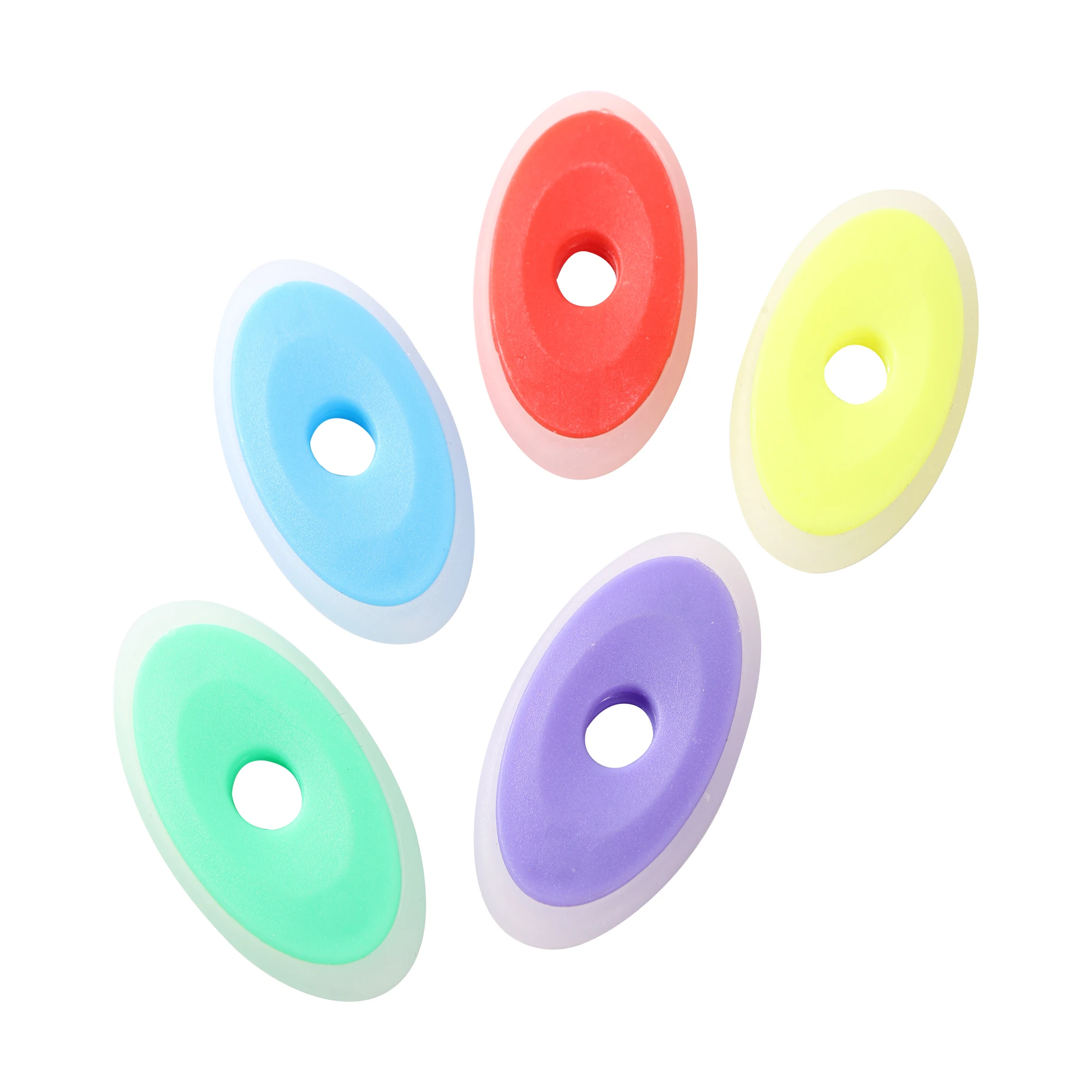

5 Colors/Set Erasable Gel Pen Special Eraser Oval Shape Rubbing Eraser Pretty Candy Colors Student Gift School Office Stationery