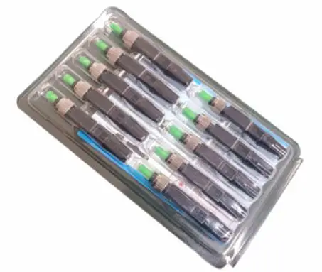 FTTH Embedded FC/APC Optical Fiber Quick Connector Telecom Quick Connector Cold Assembly