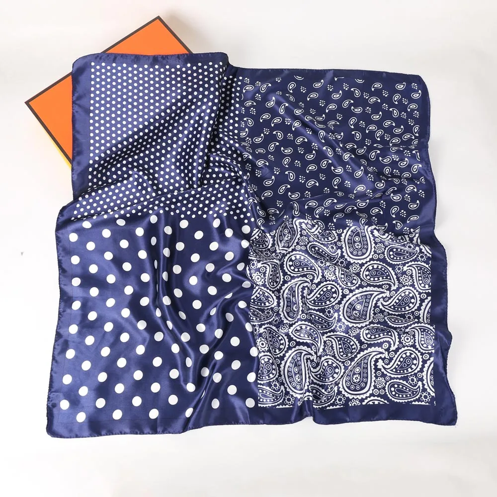 90*90 см квадратный ретро шелковый шарф с узором пейсли женский открытый пляжный