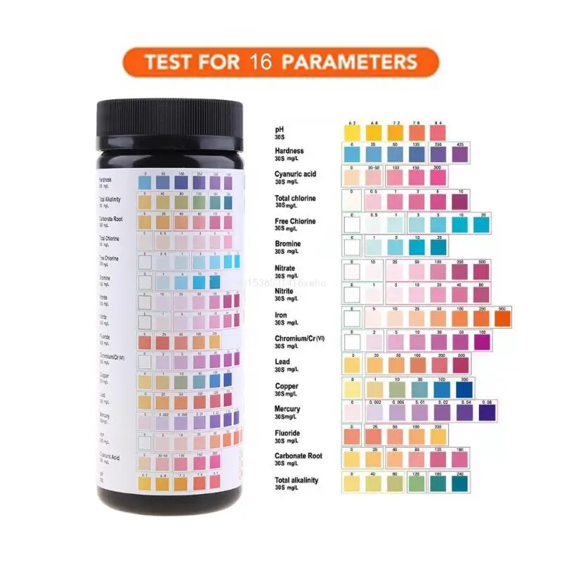 

Dropship 16 in 1 Water Test Direct Pool and Spa Test Strips 50 Strip Pack