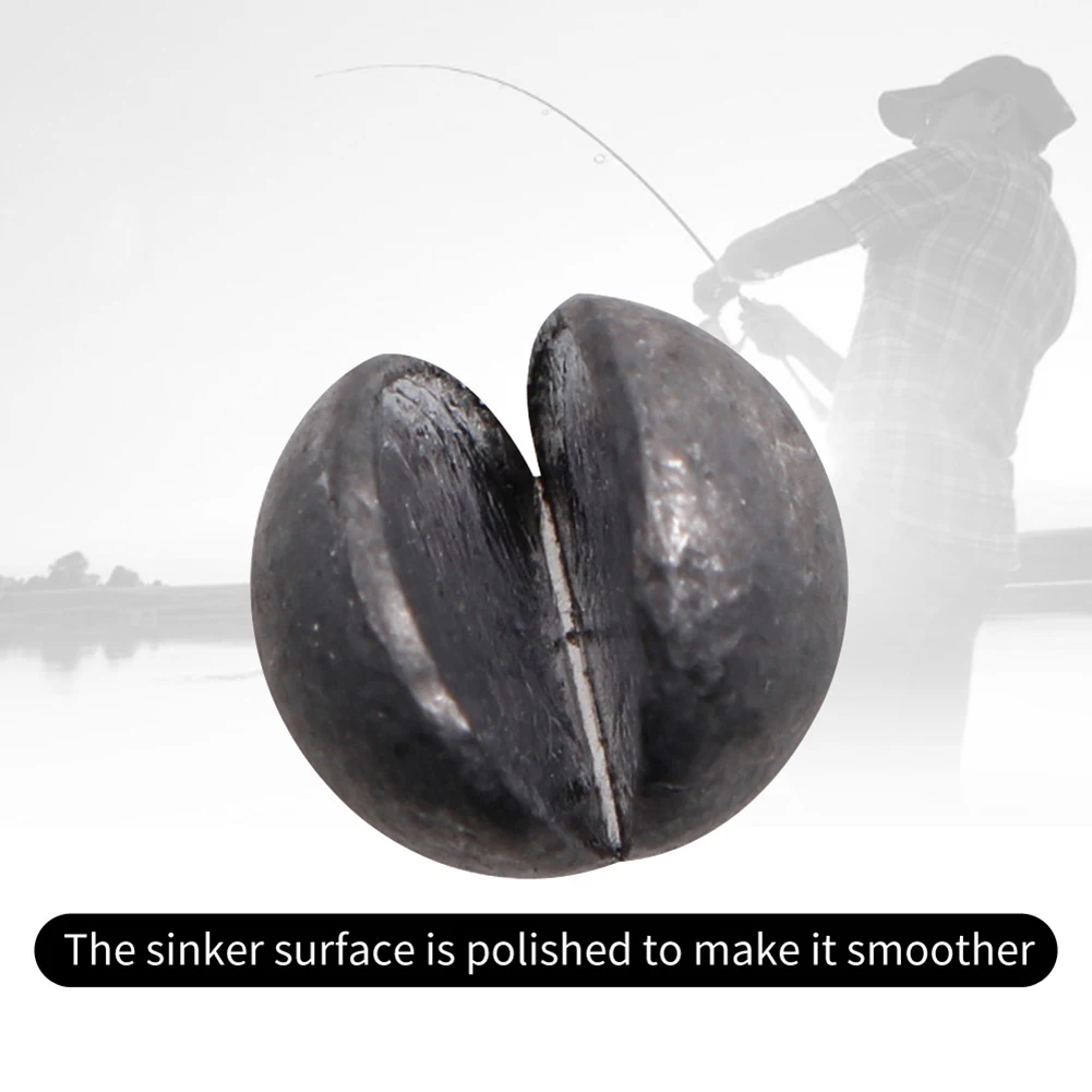 

Black 100Pcs Fishing Sinker Round Bite Lead Split Lead Shot Sinker High Performance Brand New Durable And Practical