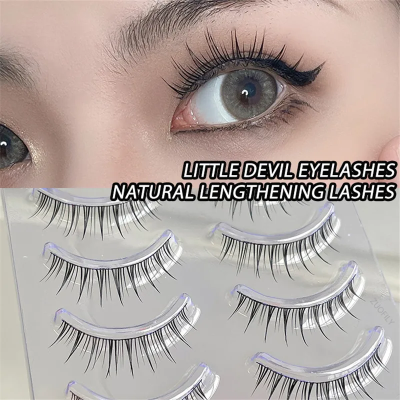 

5 Pairs Lashes Soft Natural Eyelashes Thick False Eyelashes Little Devil Cos False Eyelashes Big Eyes Makeup Eyelashes Lashes