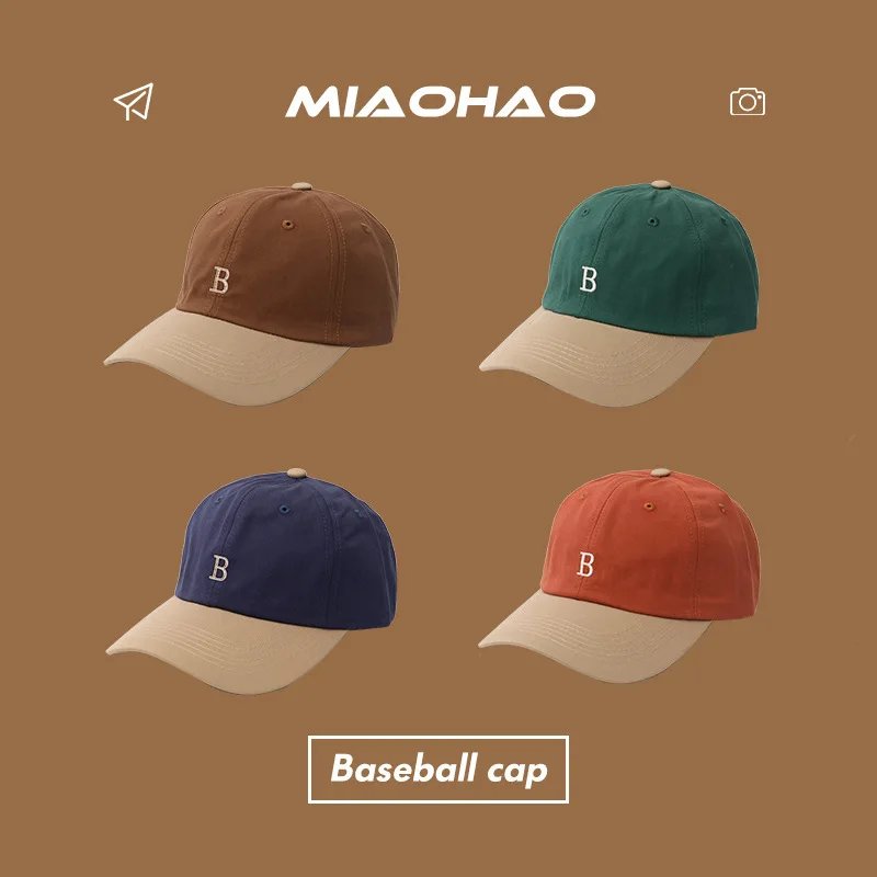 Embroidered Double Color Men's&Women's Baseball Caps Korean Style High Quality Cotton Women's Outdoor Sun Cap Men's Hip Hop Hats