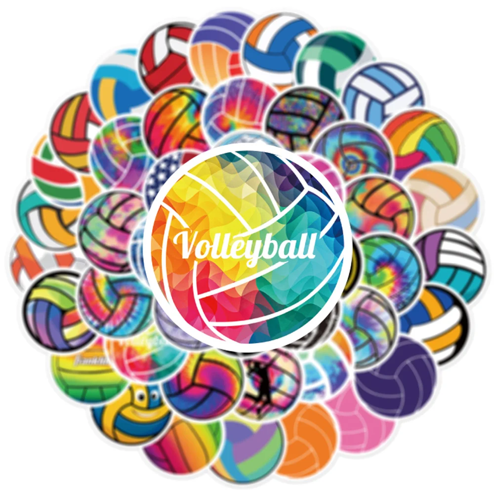 

10/30/50pcs Volleyball Cartoon Graffiti Stickers Diy Decoration Luggage Laptop Ipad Guitar Skateboard Journal Stickers Wholesale