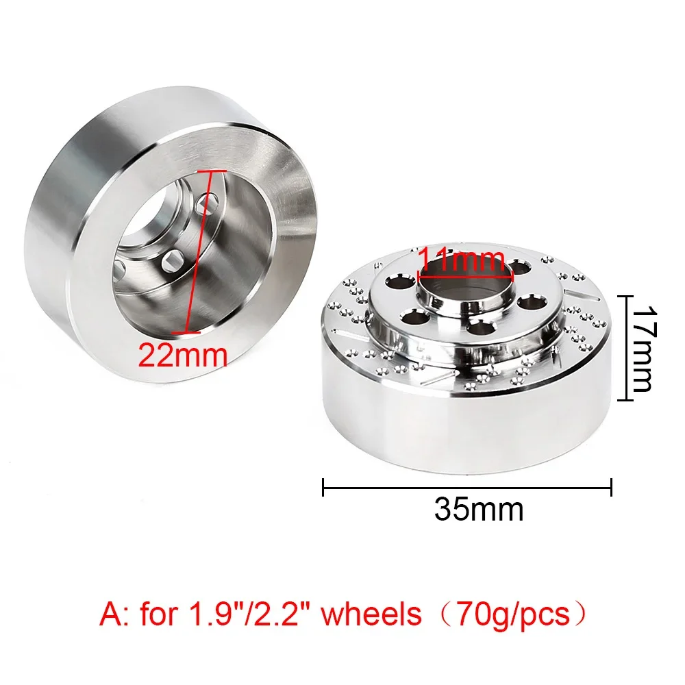 

INJORA Латунные грузики тормозных дисков серебристые 2/4 шт.