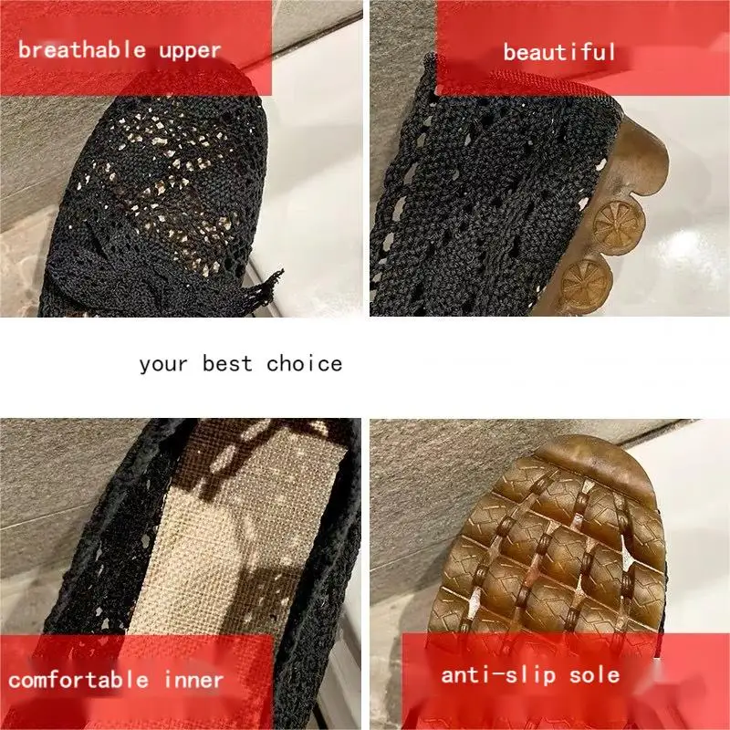 NEW Women Shoes Fisherman Shoes Woman Mesh breathable Flat Soft Bottom Women Peas Shoes Womans Shoes Flats Shoes