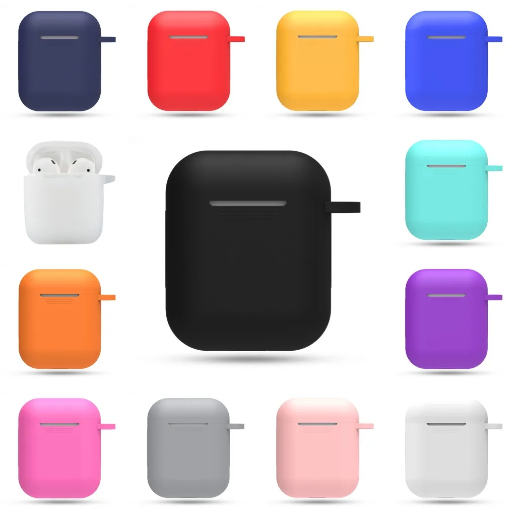 

Airpods Silicone Bluetooth Wireless Headset AirPods 2 1 Cover Accessories Drop-proof For Airpods Earphone Sets 1 2 Generation
