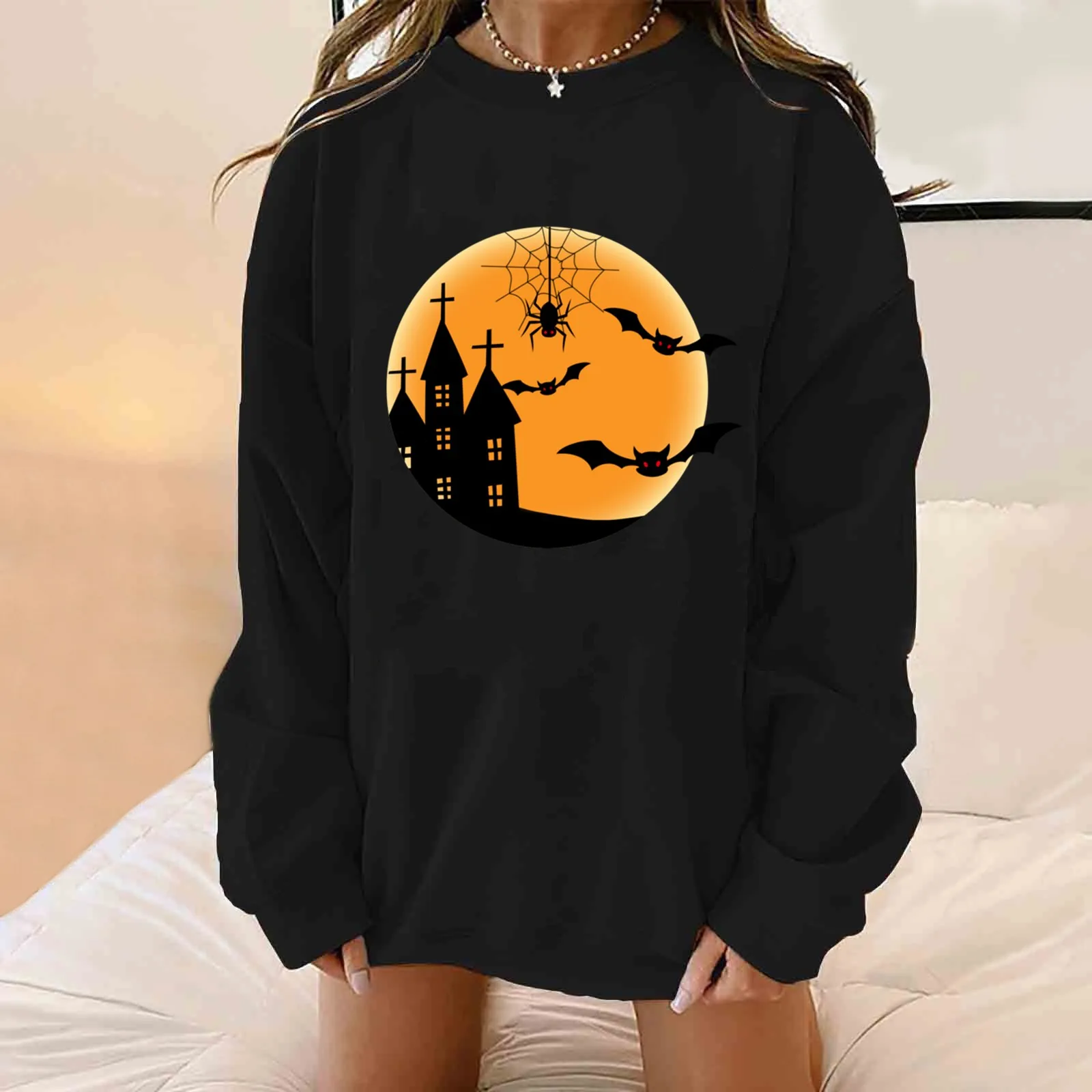 

Womens Hoodless Fit Full Zip Sweatshirt Crewneck Loose Hooded Casual Long Sleeve Womens Fitted Zip up Sweatshirt Whimsical Girls