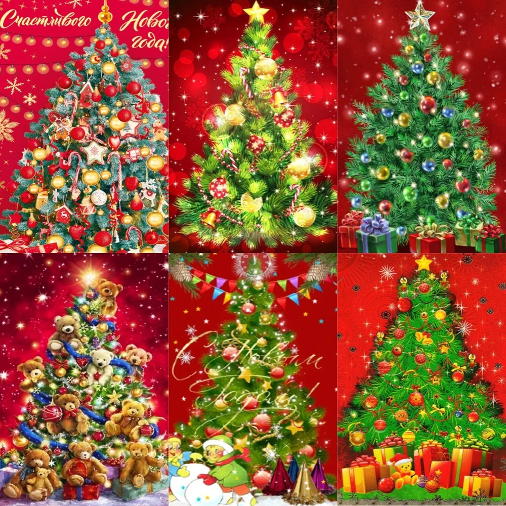 

Счастливого Рождества 5d Искусственная елка мозаика вышивка крестиком алмазная живопись наборы праздничный подарок домашний декор