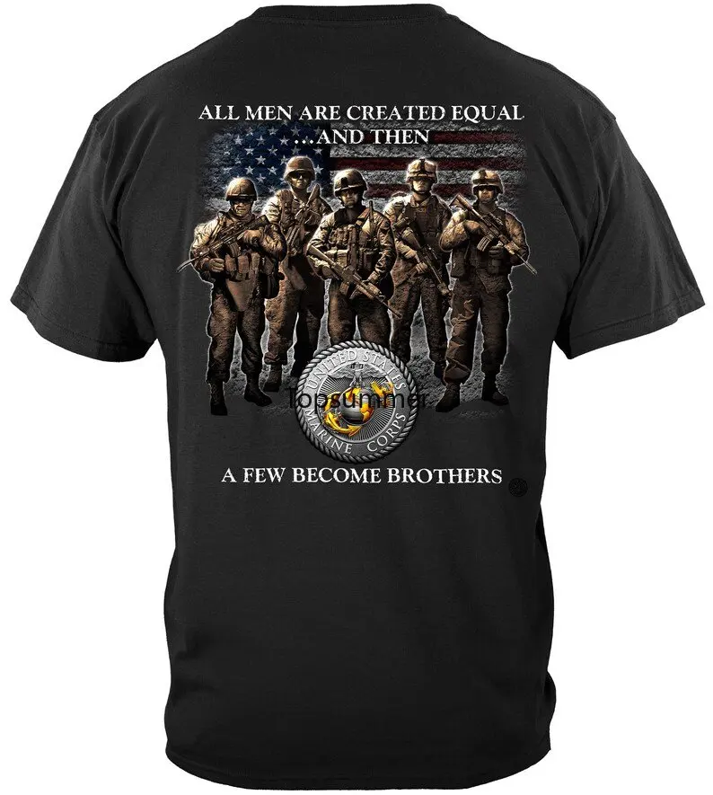 

Usmc Brotherhood Oversized T-Shirt For Men Clothing 100% Cotton Streetwear Big Size Top Tee