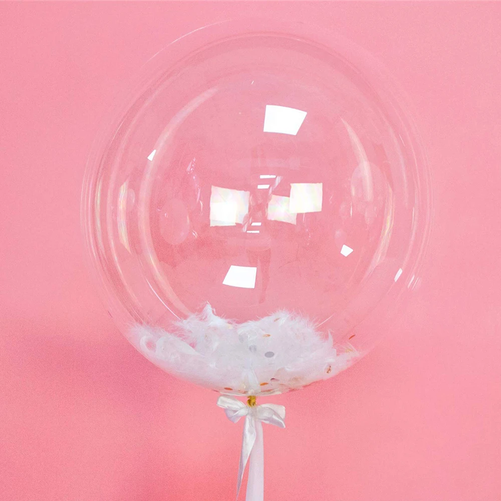 

10-Pack 20" Big Transparent Bobo Balloons for Wedding Birthday Party Bridal Shower Centerpieces Christmas LED Decorations