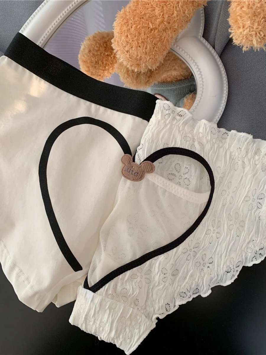 Комплект нижнего белья из чистого хлопка для мужчин и женщин