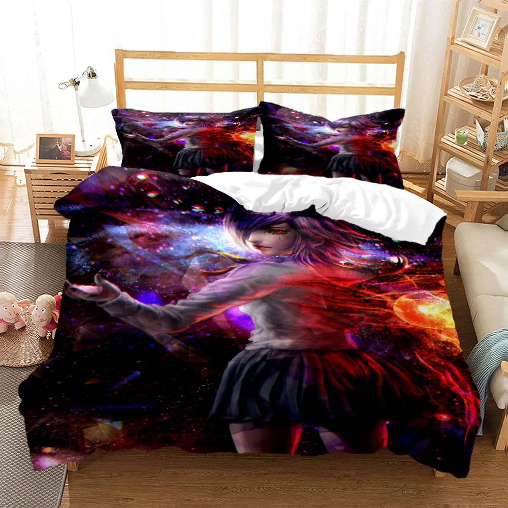 

Tokyo Ghoul Digital Print Polyester Bedding Sets Child Kids Covers Boys Bed Linen Set for Teens bedding set king size