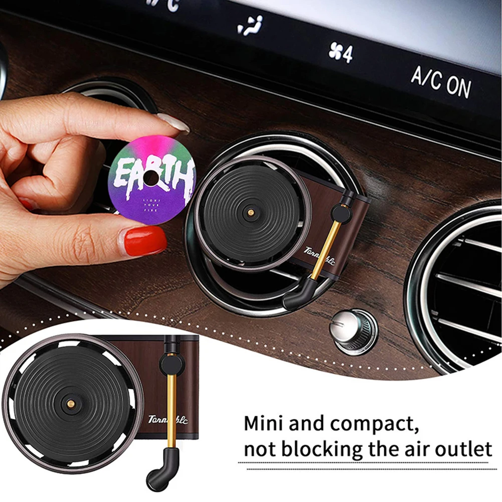 

Car Air Freshener Record Player Turntable Car Perfume Clip Vinyl Phonograph Air Vent Outlet Aromatherapy Clip Smell Diffuser