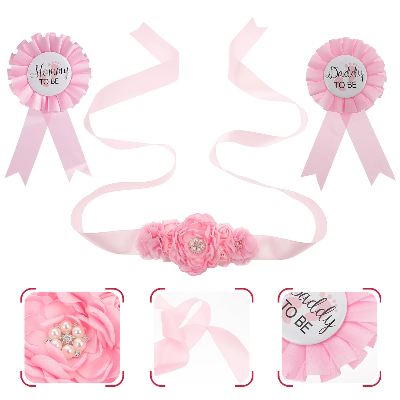 

1 Set Maternity Sash Mommy Daddy Corsages Maternity Photography Keepsake Gifts