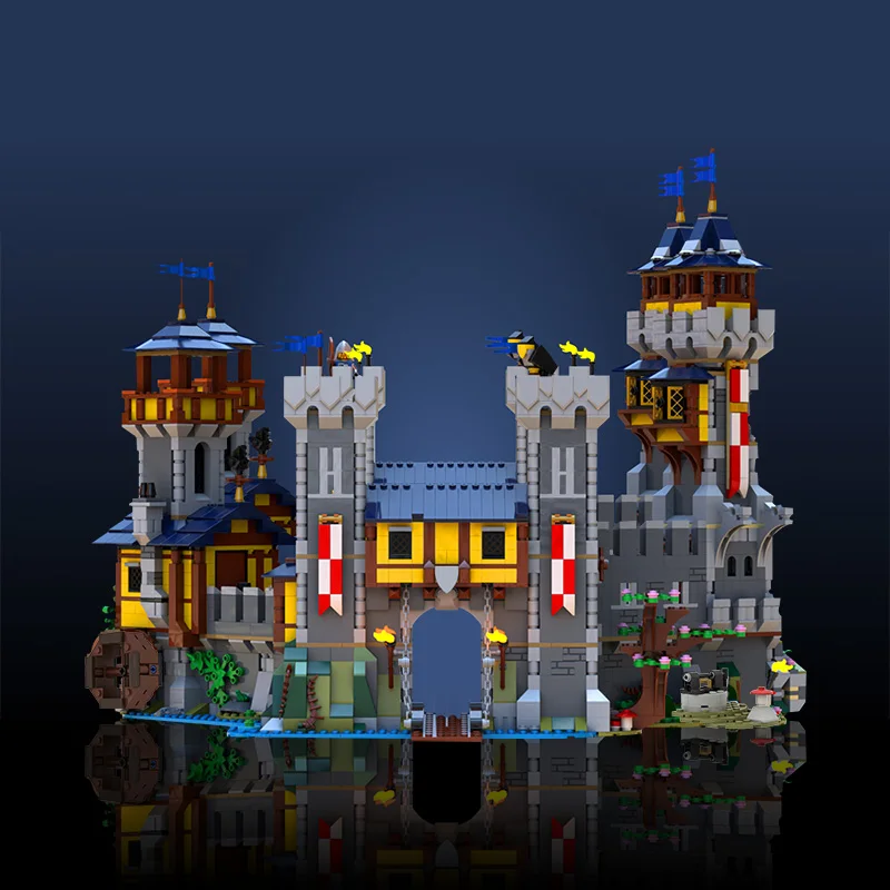 

MOC Retro Mod Combining Two 3-in-1 31120 Medieval Castle II Building Blocks Architecture House Bricks Toy Children Birthday Gift