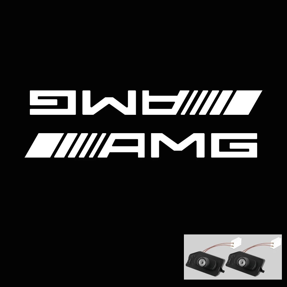 

2 шт. светодиодные HD автомобильные крылья ангела приветственные лампы зеркало заднего вида ковровой светильник для Mercedes Benz AMG авто атмосферный светильник аксессуары