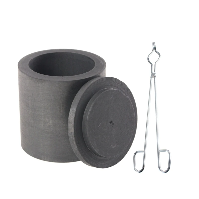 

2 Pcs Graphite Melting Crucible Accessories: 1 Pcs 45Cm Stainless Steel Crucible Tong Clamp Furnace Pliers Holder & 1 Pcs 45Cm H