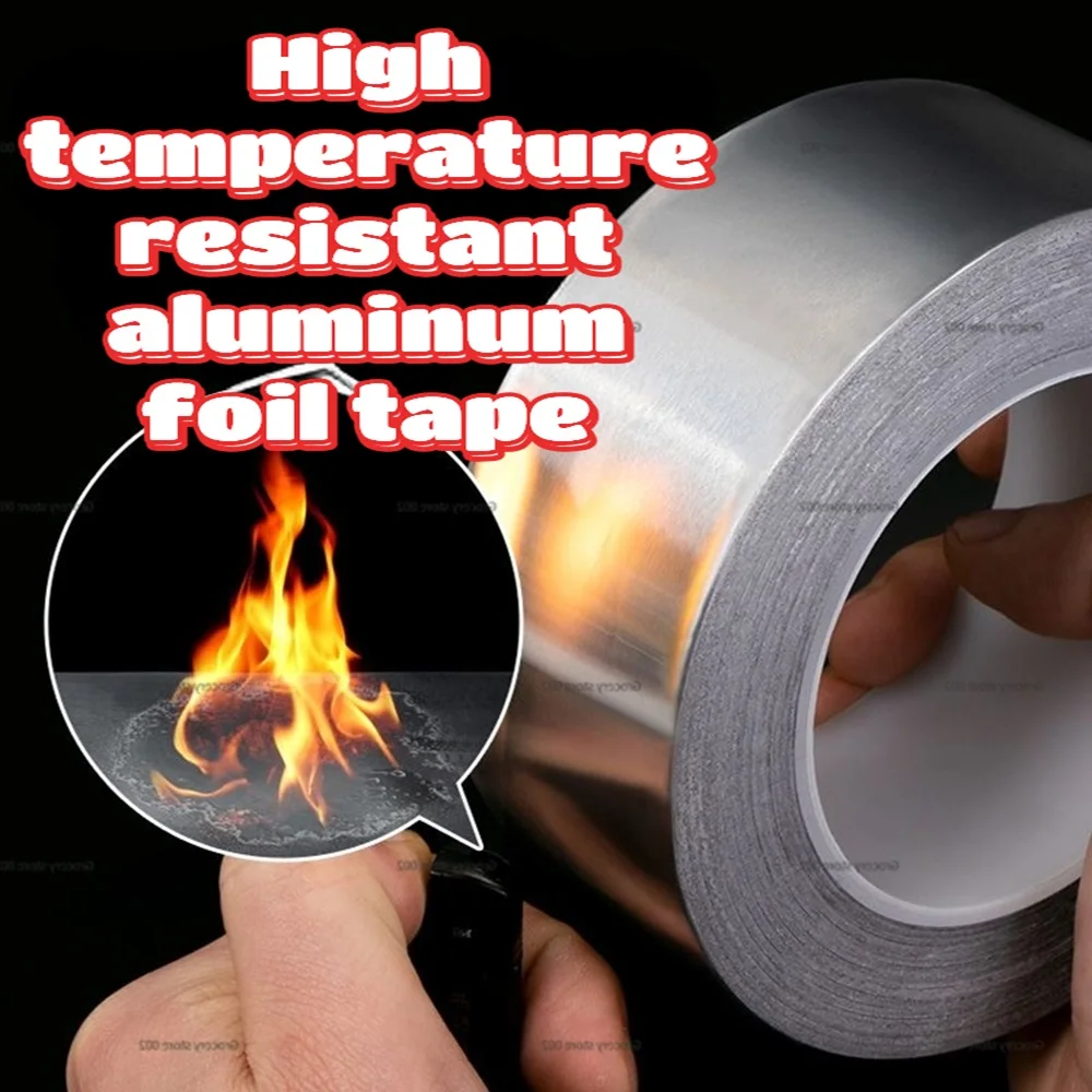 

20 метров 1 рулон алюминиевая фольга высокоадгезивная термоизоляция устойчивая к высоким температурам 0,06-0,08-0,1 мм толстая металлическая лента
