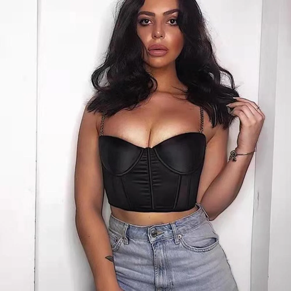 

Жилет, новинка 2022, модные черные, розовые, желтые бюстье, корсеты, Классические Вечерние Клубные ночные бюстье, укороченные топы, майка, женс...