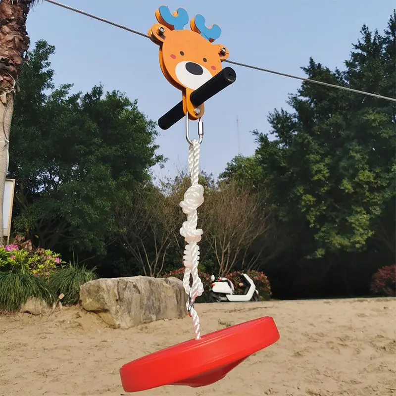 

Children's Physical Training Toy Air Slide Rope 20 Meters Outdoor Pulley Sports Swing Toys Backyard Zipline Kit