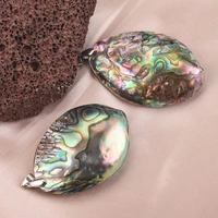 colorful double sided abalone shell pendants vintage natural mother pearl shell charms for jewelry making random size