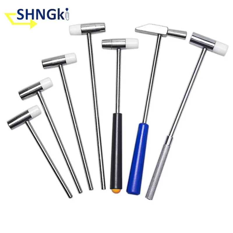 

Handle Mini Hammer Watch Repair Hand Tool Small Rubber Head Metal Hammers Convenient Watch Accessories Home Maintenance Tools