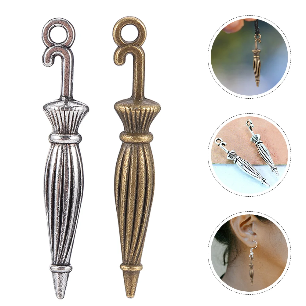 

100 Pcs Umbrella Charms Bracelet DIY Making Accessory Earrings Shaped Pendants Crafts Jewelry