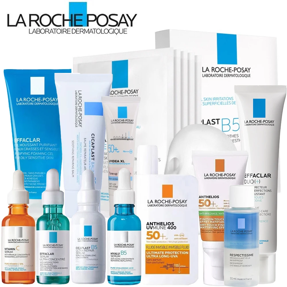 

La Roche-Posay Effaclar Duo/K+ Facial Acne Treatment Gel B5 Repair Cream Removal Pimple Blackhead Oil Control Sunscreen Care