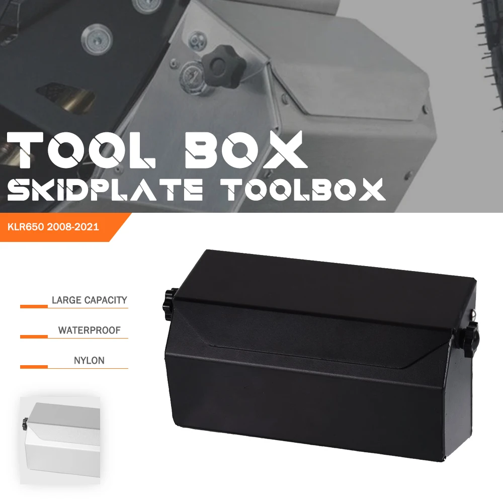 

Motorcycle Tool Box Skidplate Toolbox FOR Kawasaki KLR 650 KLR650 2008-2011 2012 2013 2014 2015 2016 2017 2018 2019 2020 2021